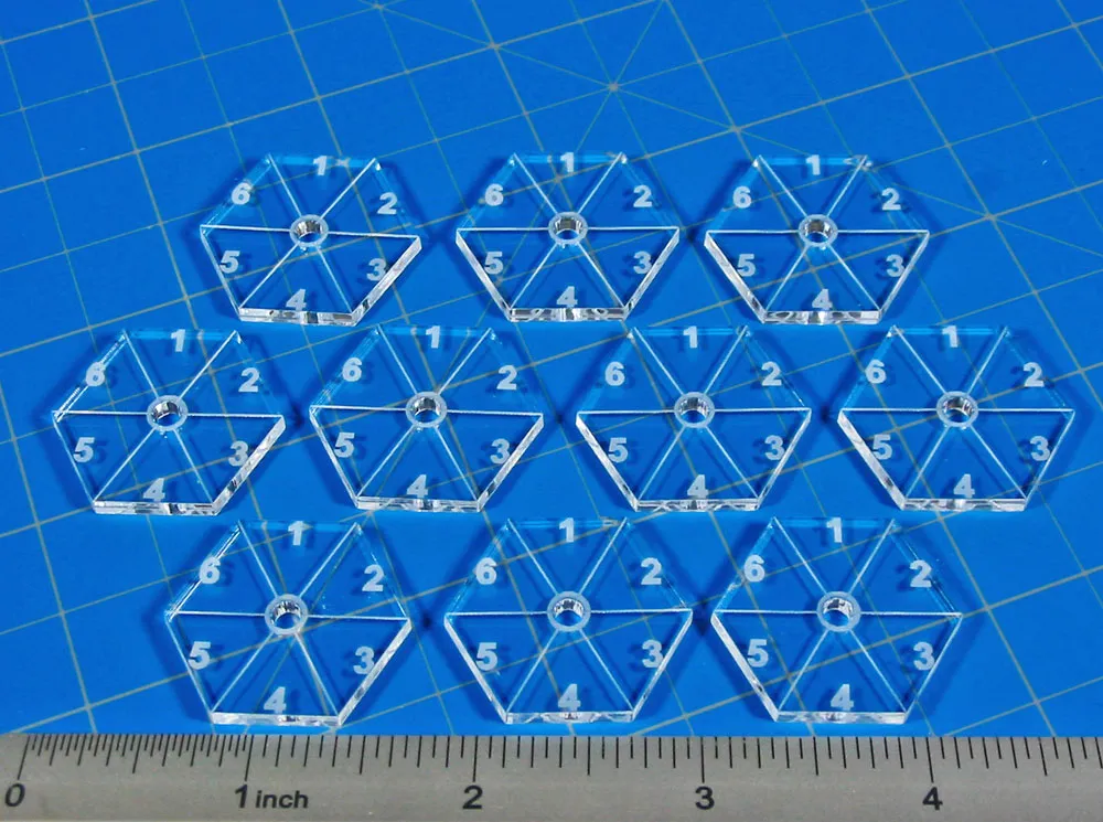 LITKO 1-inch Hex Flight Bases Compatible with Starfire (10)