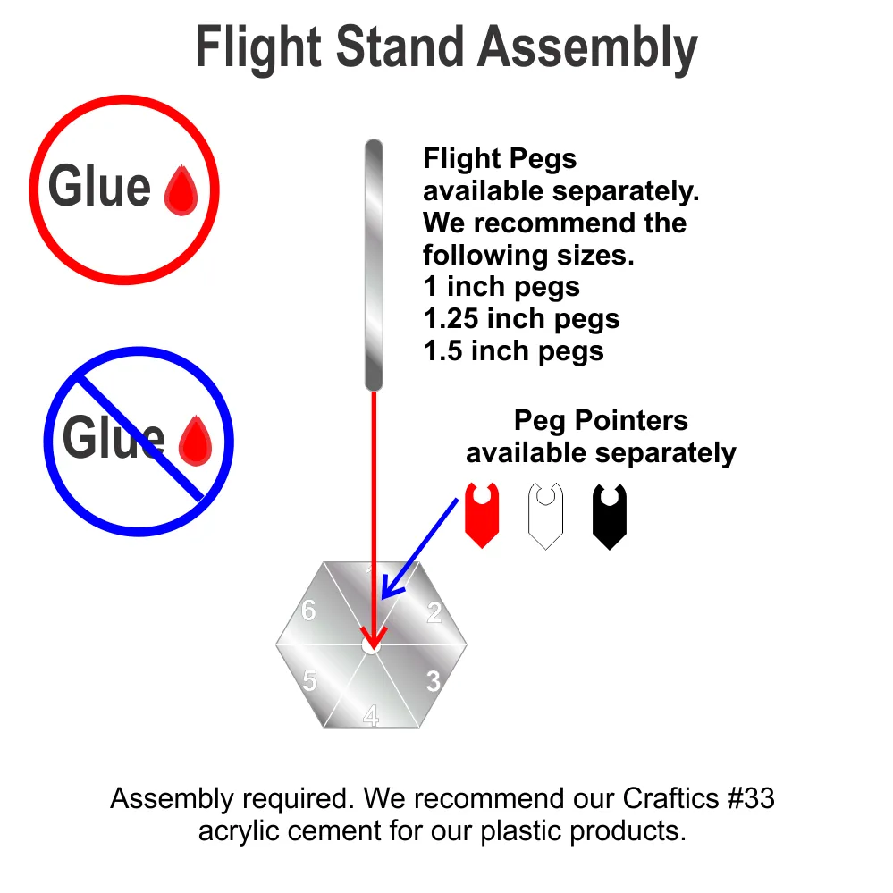 LITKO 1-inch Hex Flight Bases Compatible with Starfire (10)