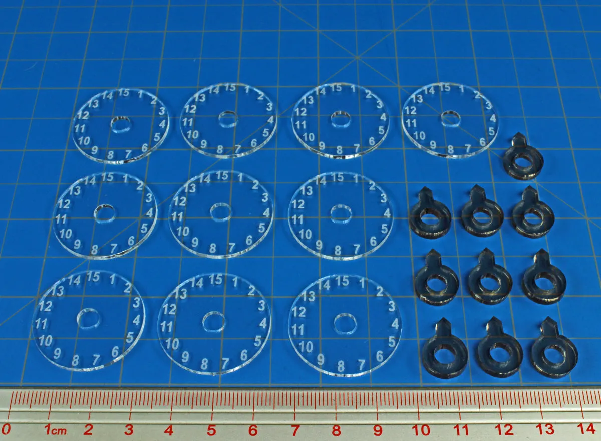 LITKO Elevation Dials 1-15 Compatible with Wings of Glory Stackable Pegs (10)
