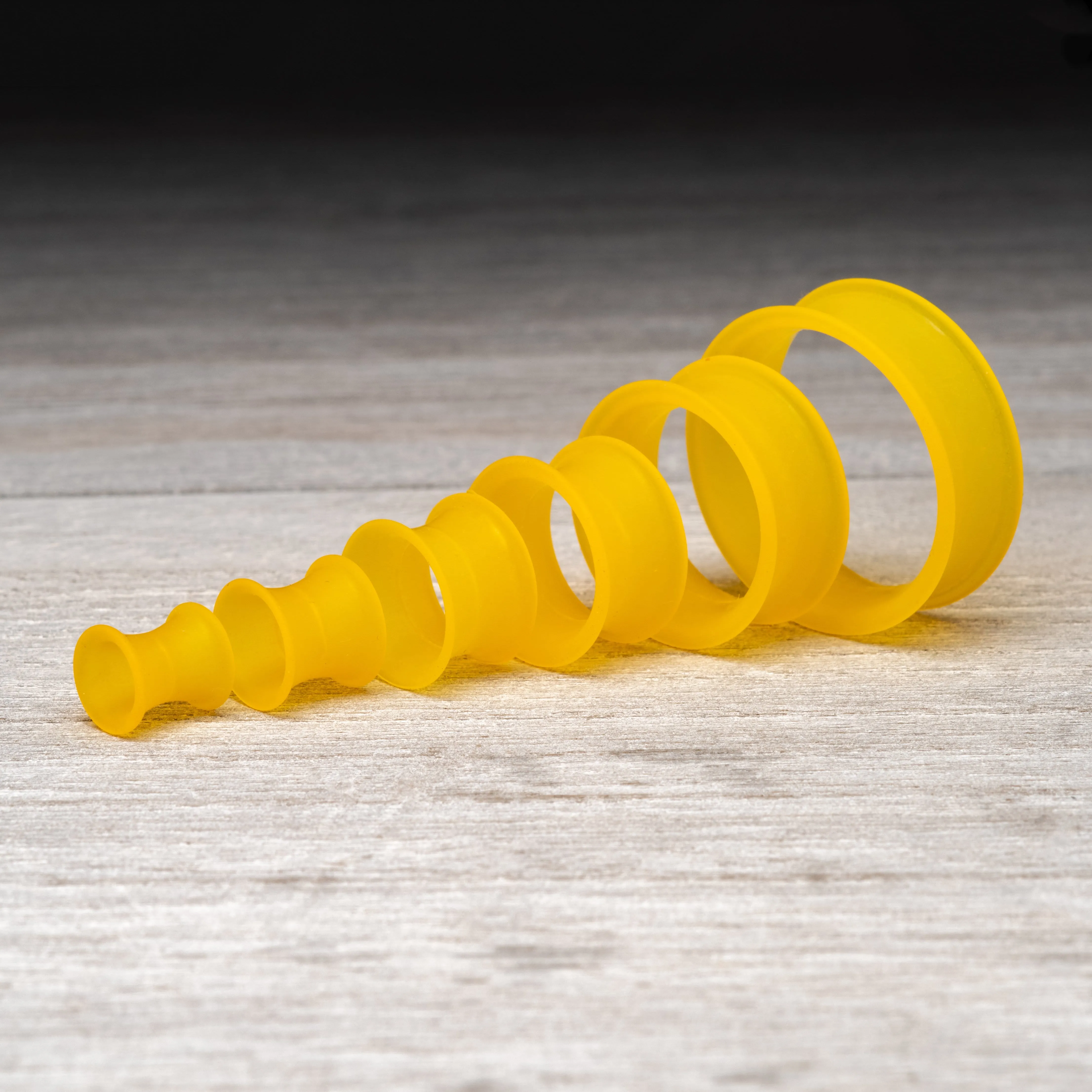 Matte Light Orange Thin Silicone Tunnels *Discontinued*