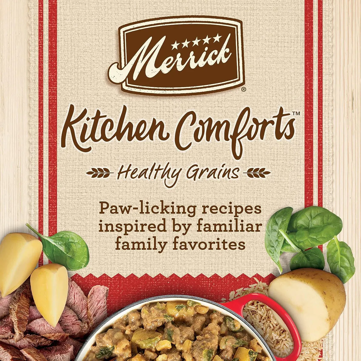 Merrick Kitchen Comforts Beef Tips & Rice Stew Canned Dog Food 12.7oz