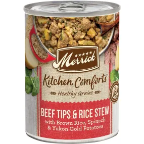 Merrick Kitchen Comforts Beef Tips & Rice Stew Canned Dog Food 12.7oz