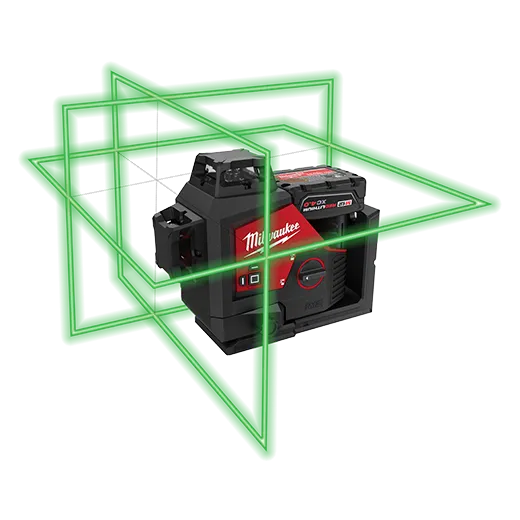 Milwaukee 3632-21 M12 Green 360 Degree 3-Plane Laser Kit