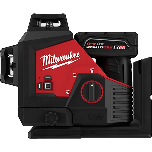 Milwaukee 3632-21 M12 Green 360 Degree 3-Plane Laser Kit
