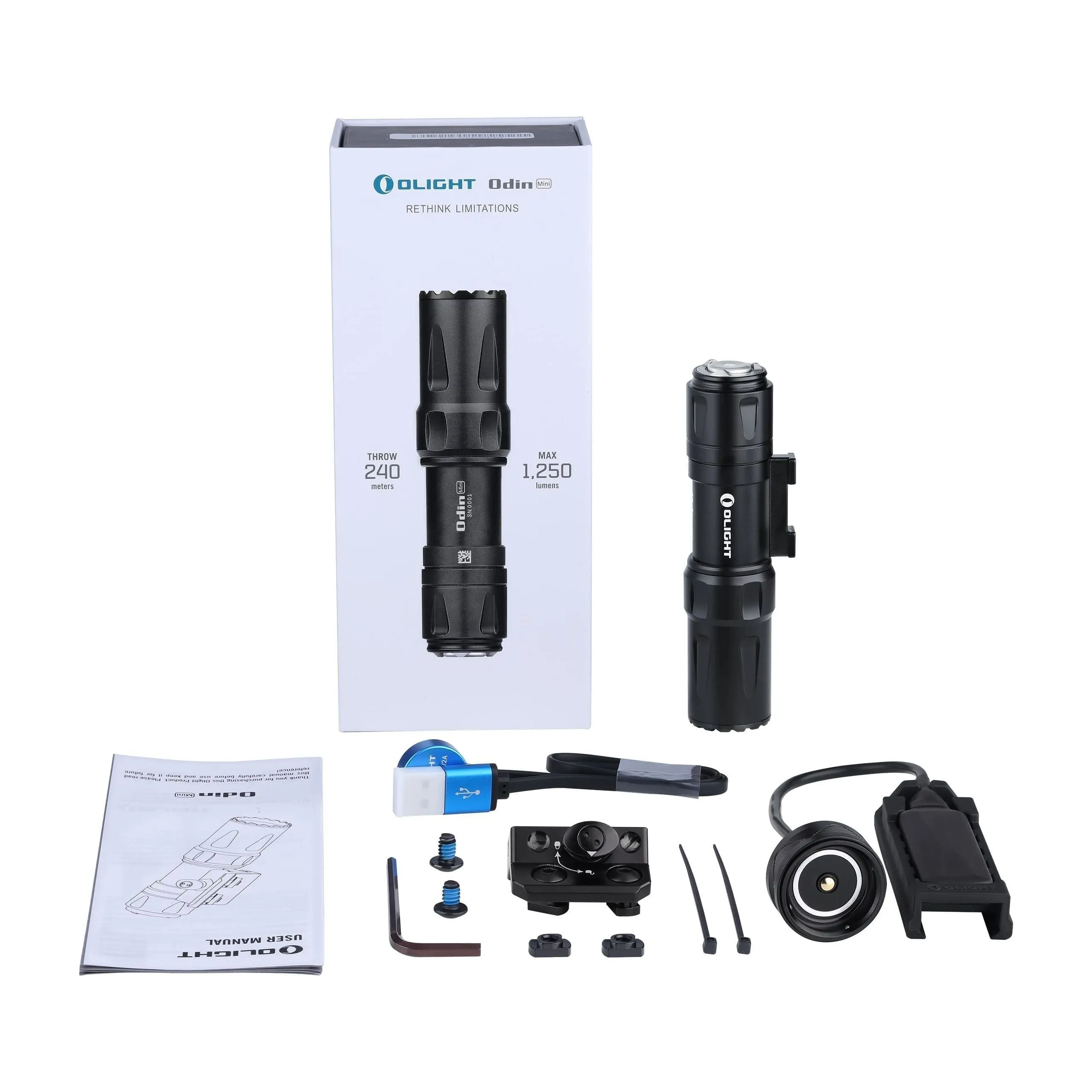Olight Odin Mini 1250 lumens 240m Tactical Torch