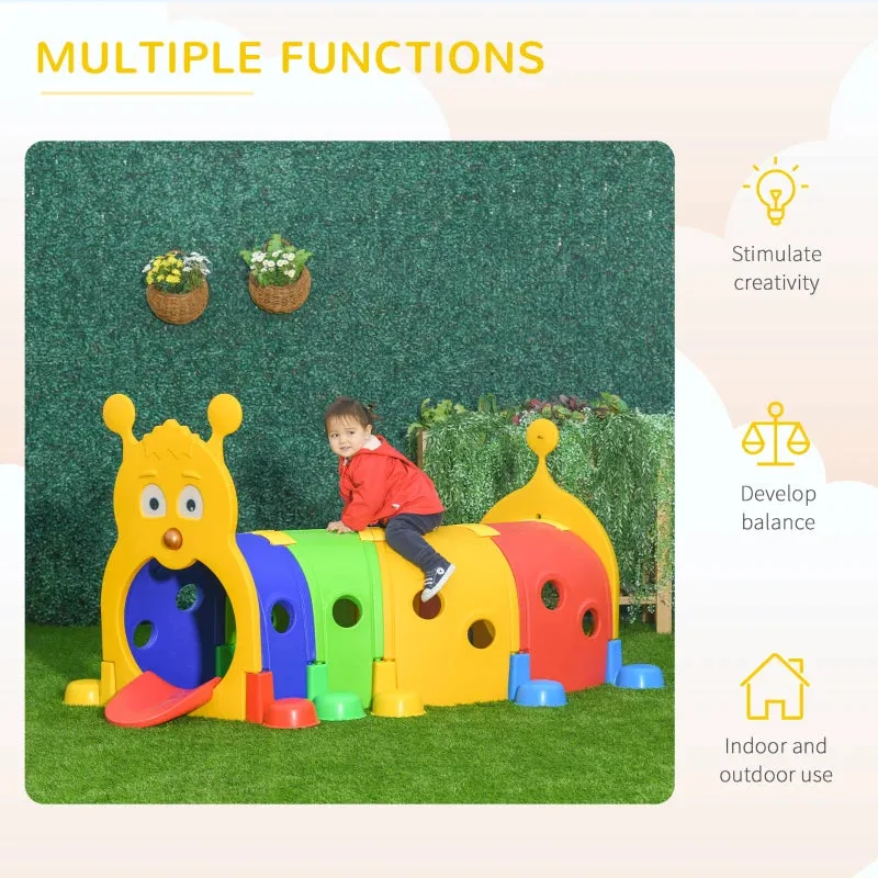 Outsunny   Caterpillar  Play Tunnel - Multicoloured