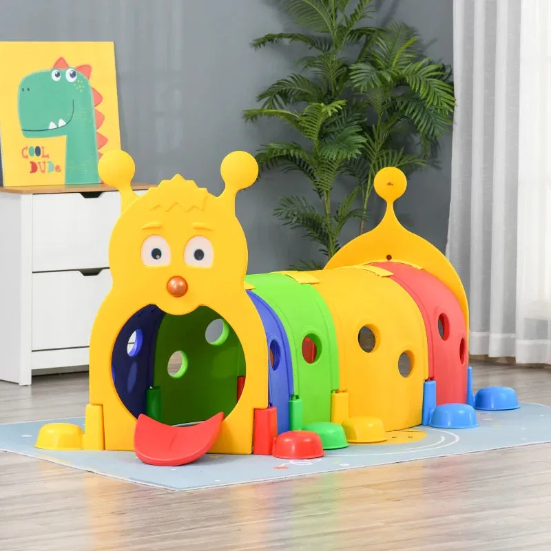 Outsunny   Caterpillar  Play Tunnel - Multicoloured