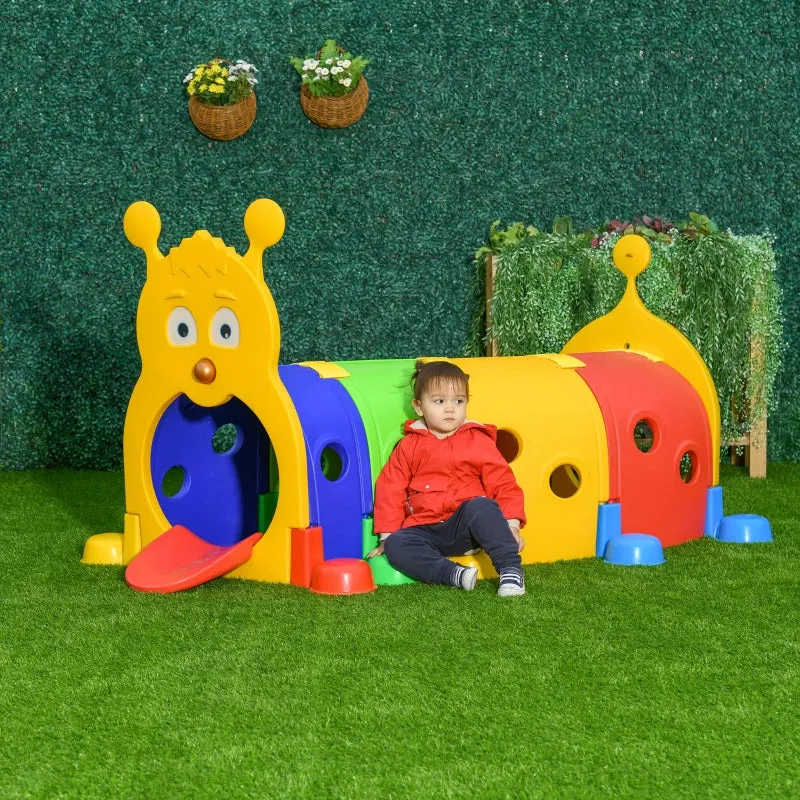 Outsunny   Caterpillar  Play Tunnel - Multicoloured