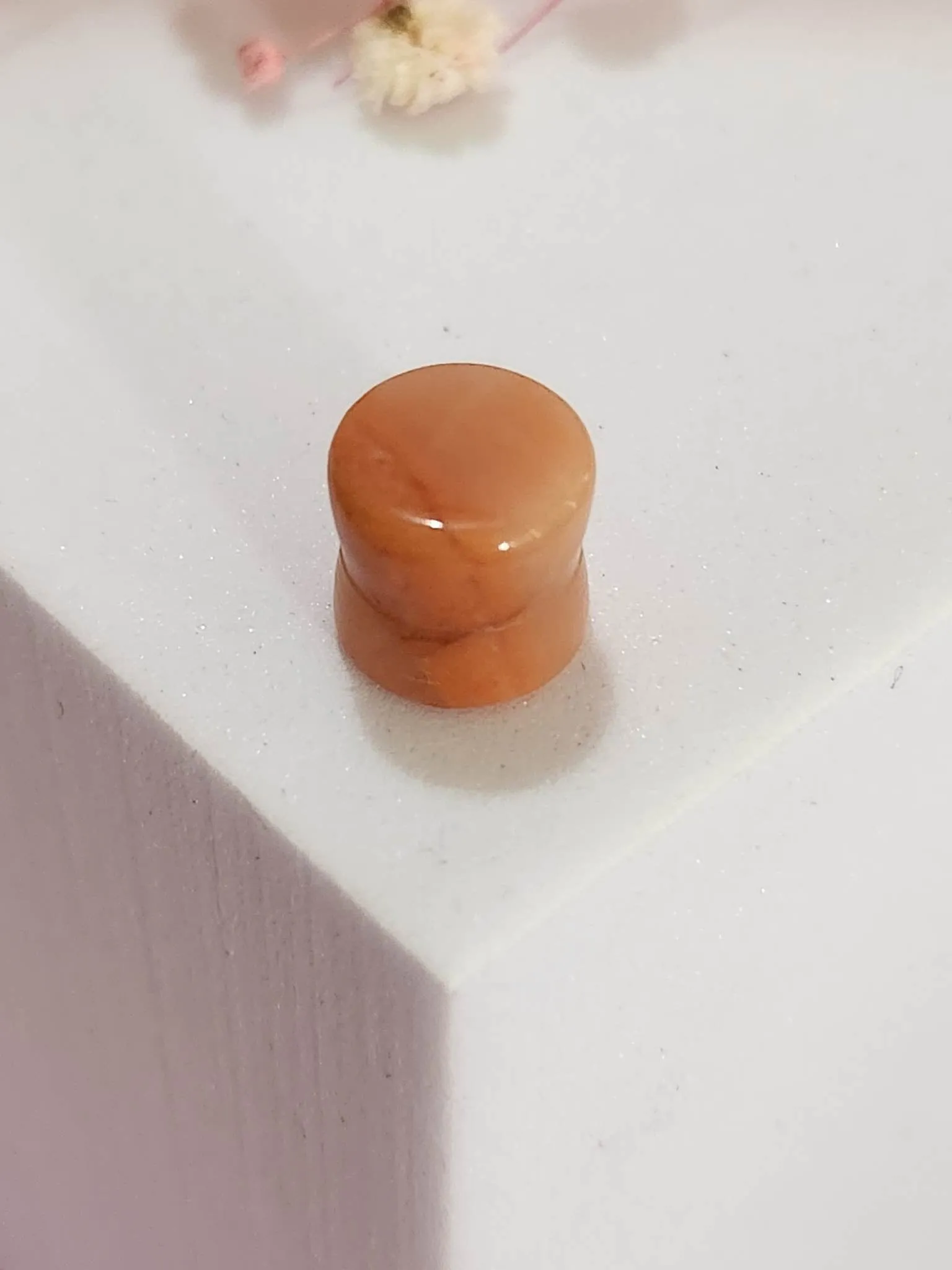 Peach Stone 10mm Plugs Tunnel Stretchers
