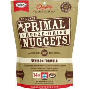 Primal - Nuggets - Freeze Dried Nuggets - Venison Formula (Cat Food)