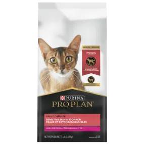 Purina Pro Plan Adult Sensitive Skin & Stomach Lamb & Rice Dry Cat Food, 7lb