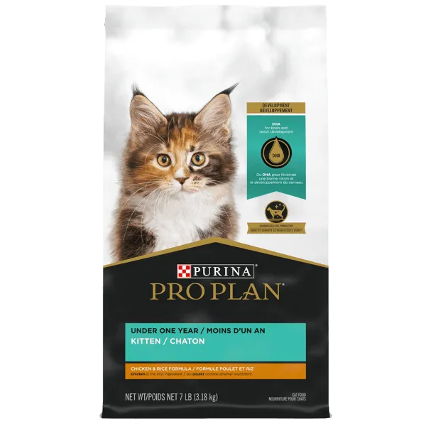 Purina Pro Plan Kitten Chicken & Rice Formula Dry Kitten Food, 7lb