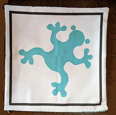 Teal and Black Coqui Pillow Shams