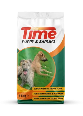 Time | Dry Working & Breeding Greyhound Dog Food | Puppy & Sapling - 15kg