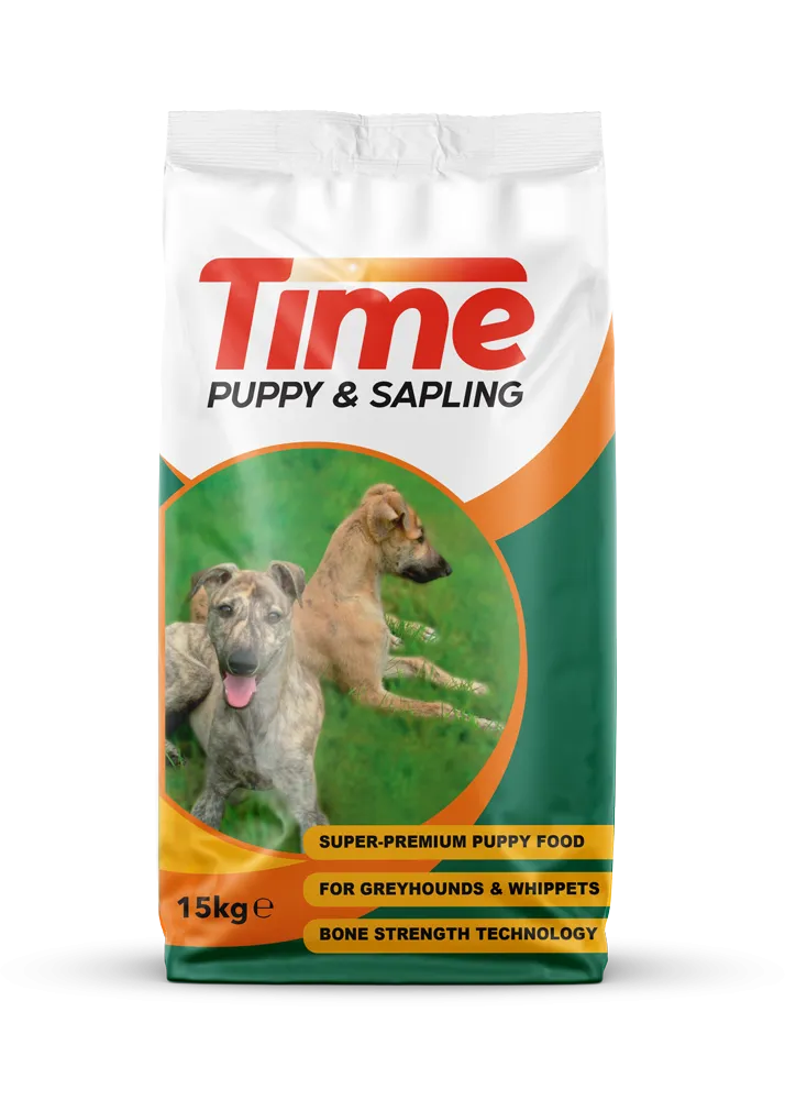 Time | Dry Working & Breeding Greyhound Dog Food | Puppy & Sapling - 15kg