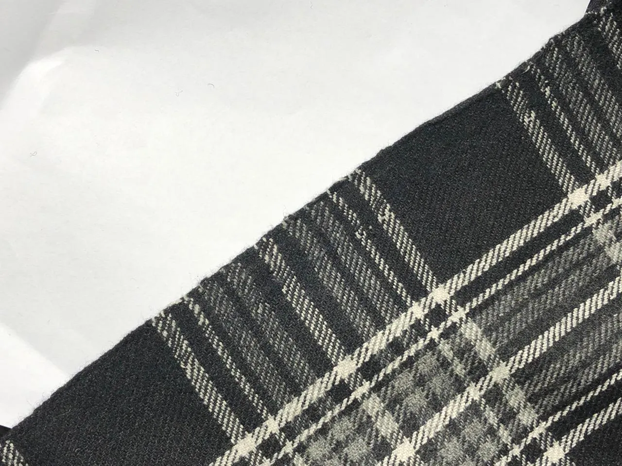 Tweed Premium Suiting WOOL BLENDED plaids BLACK ,GREY AND WHITE Fabric 58" wide [16801]