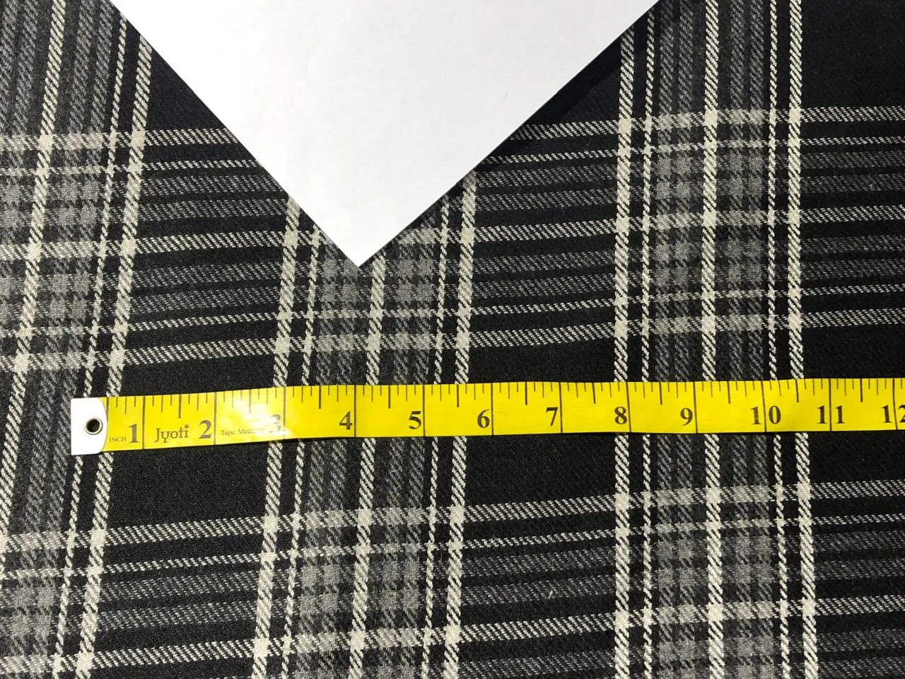 Tweed Premium Suiting WOOL BLENDED plaids BLACK ,GREY AND WHITE Fabric 58" wide [16801]
