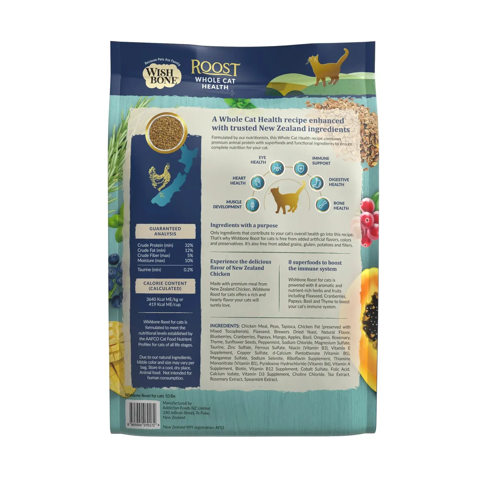 Wishbone - Roost - New Zealand Chicken Dry Cat Food