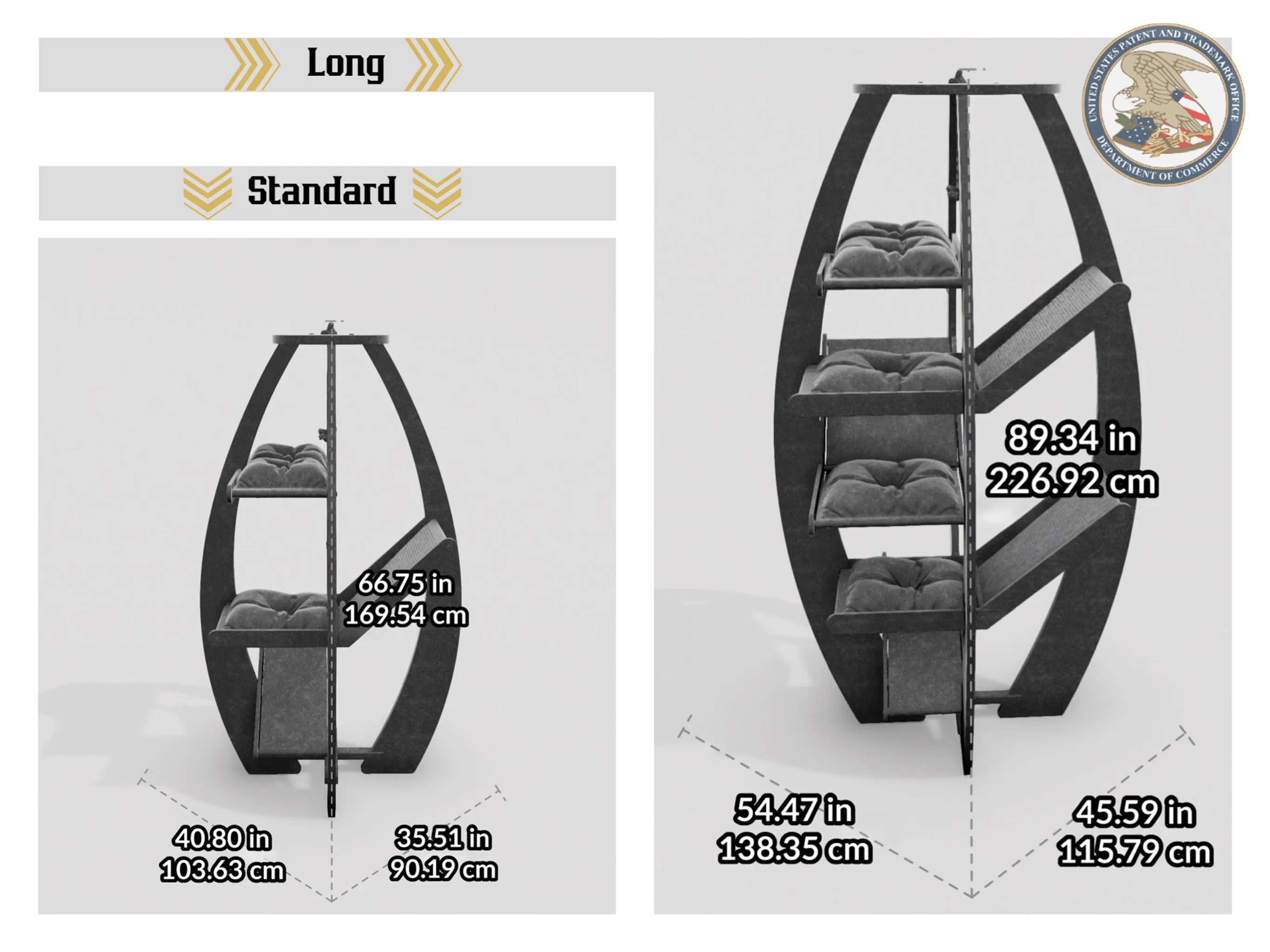 WLO® Walnut Circular Modern Cat Tree